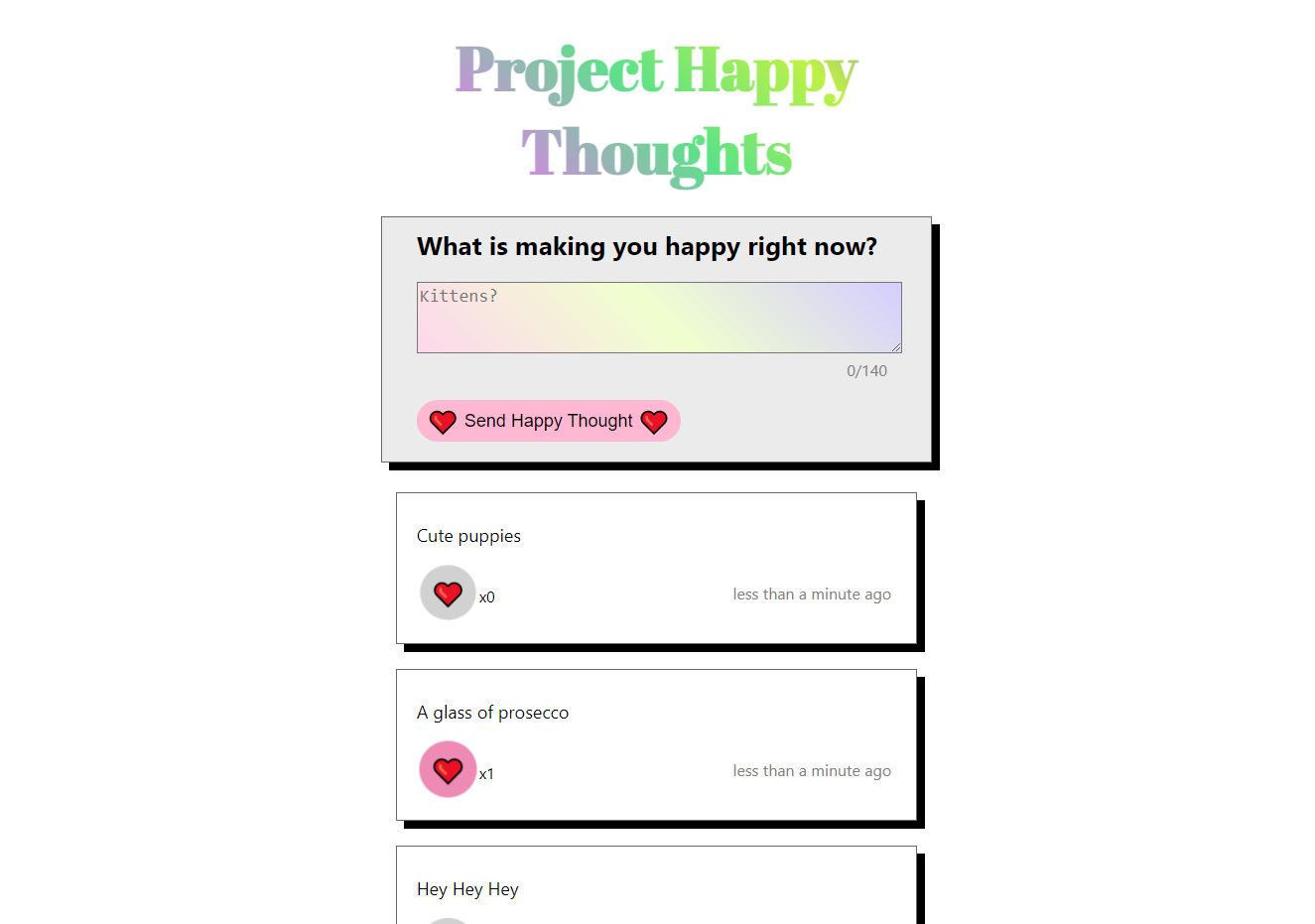 Placeholder image for happy thoughts project